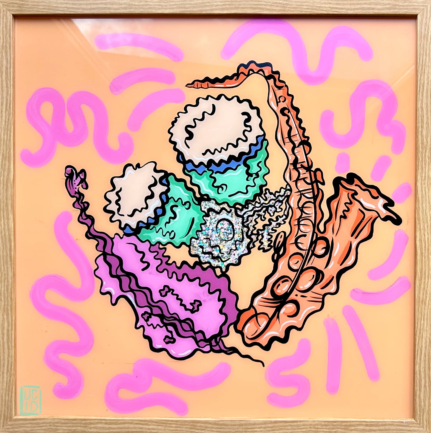 Acid Jazz, Reverse Glass Painting