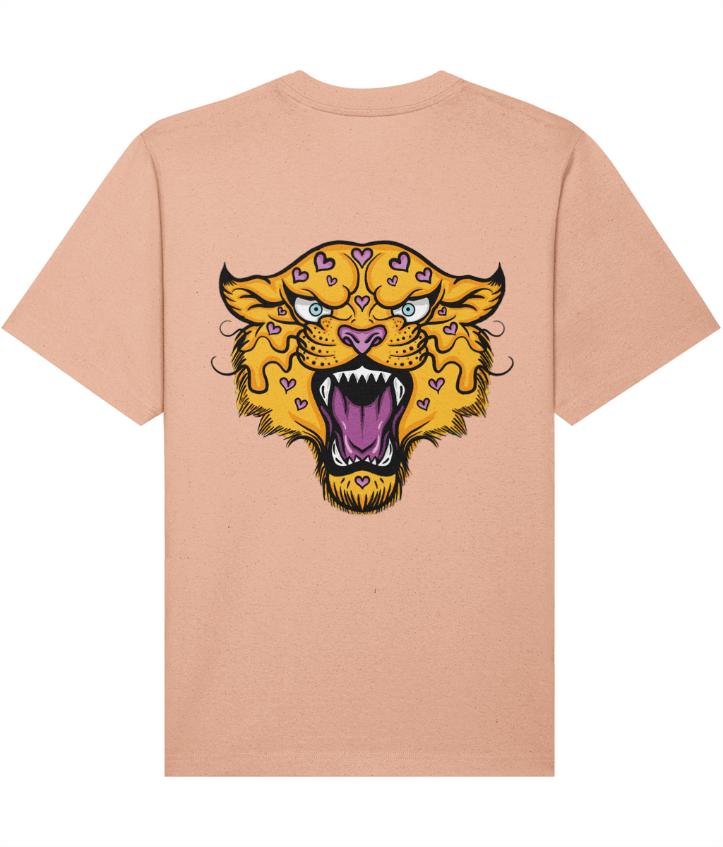 Love Heart Leopard Oversized T-shirt