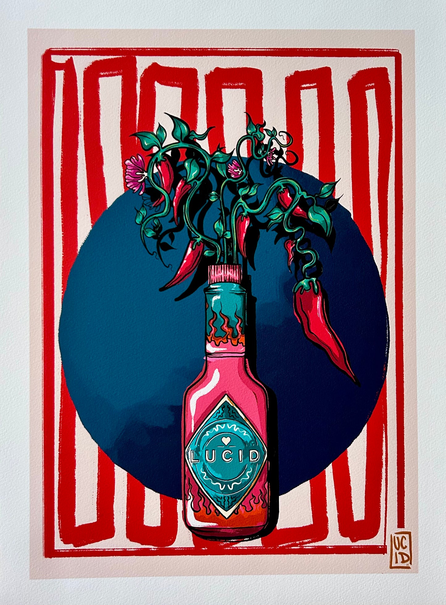 Chilli Bottle Print