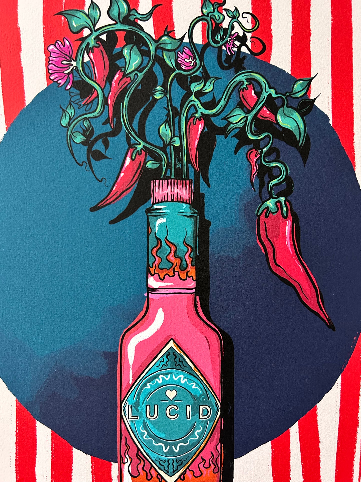 Chilli Bottle Print