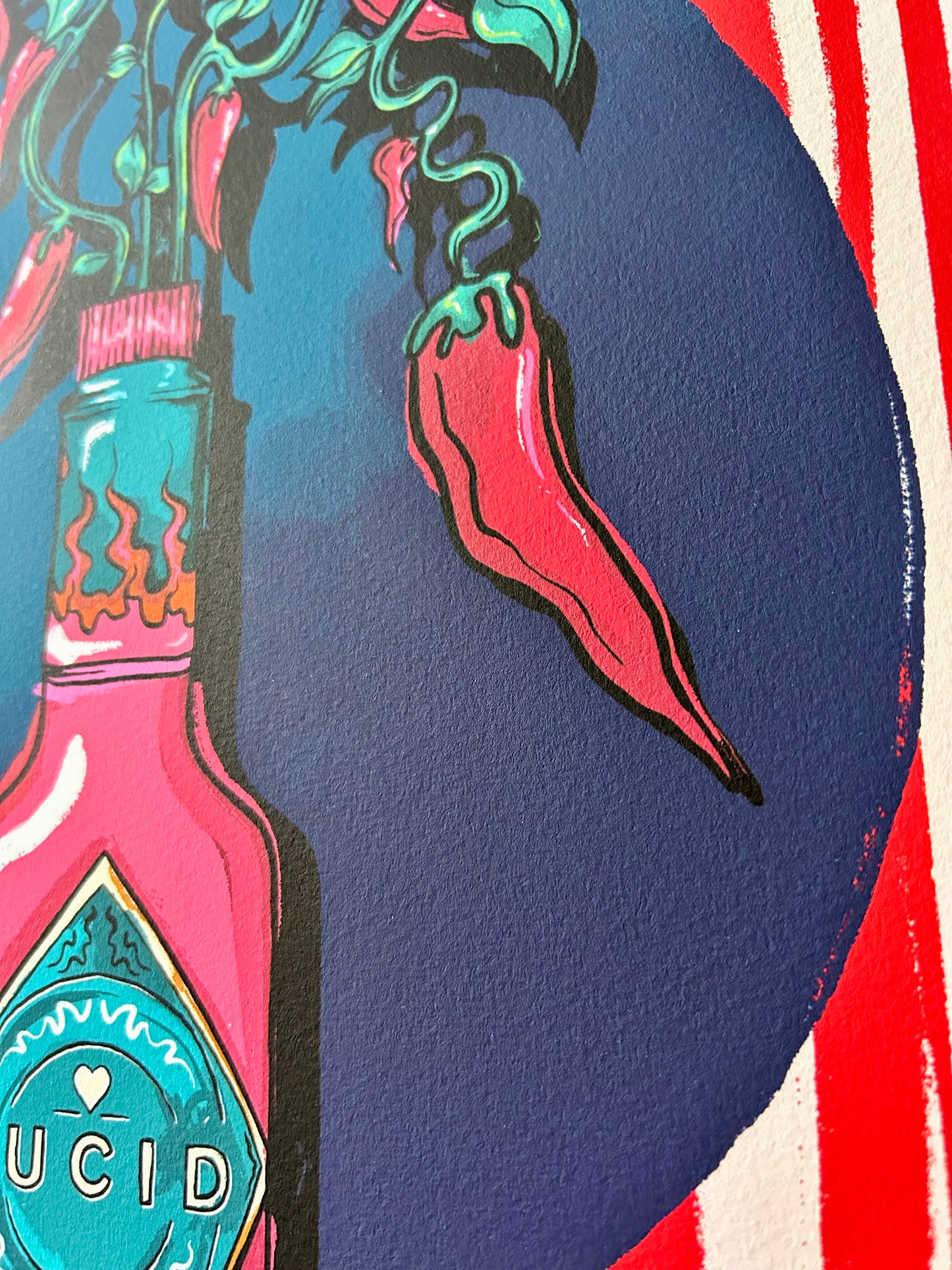 Chilli Bottle Print