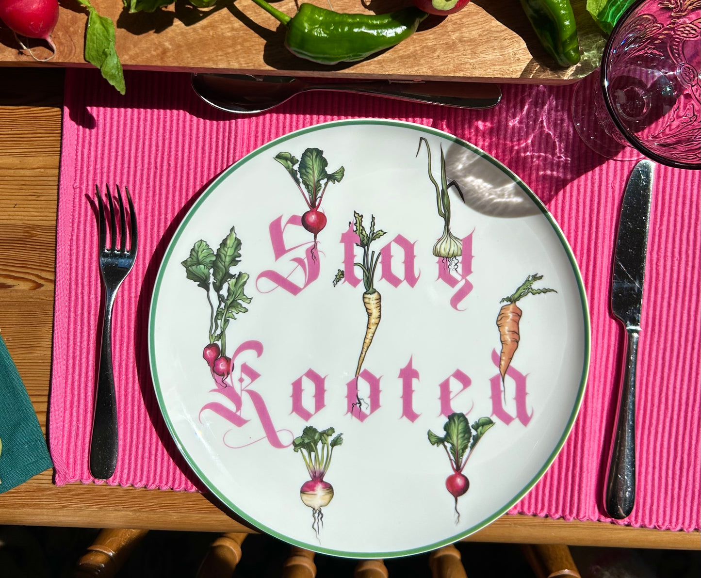 Stay Rooted Plate, Text Edition
