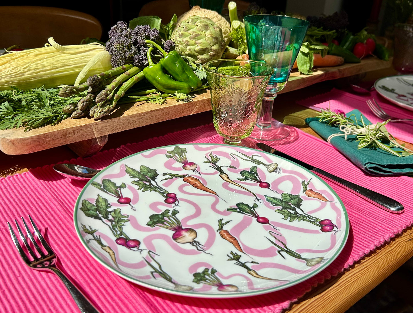 Stay Rooted Duo, Set of Two Bone China Plates