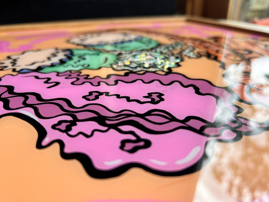 Acid Jazz, Reverse Glass Painting