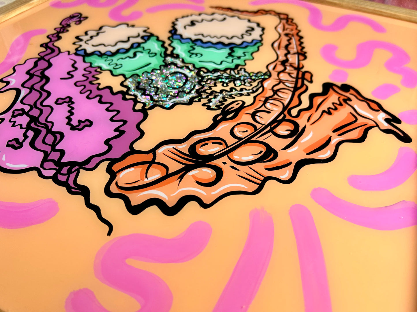 Acid Jazz, Reverse Glass Painting