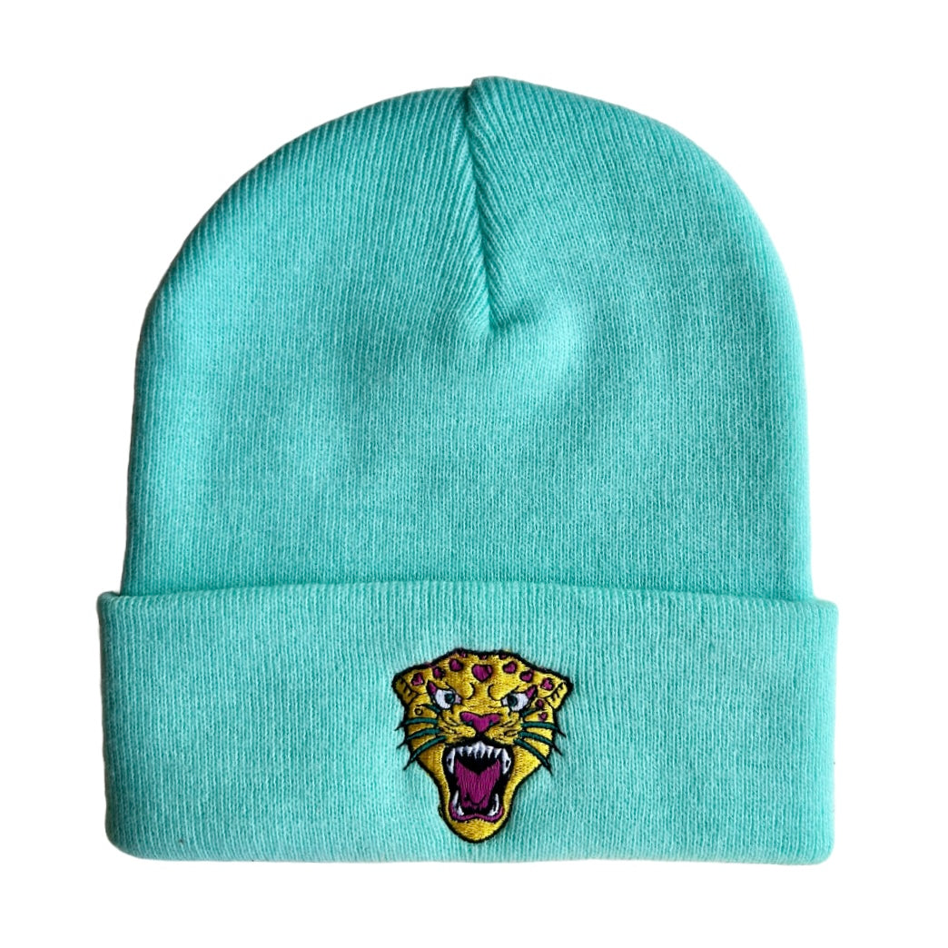 Love Heart Leopard Beanie