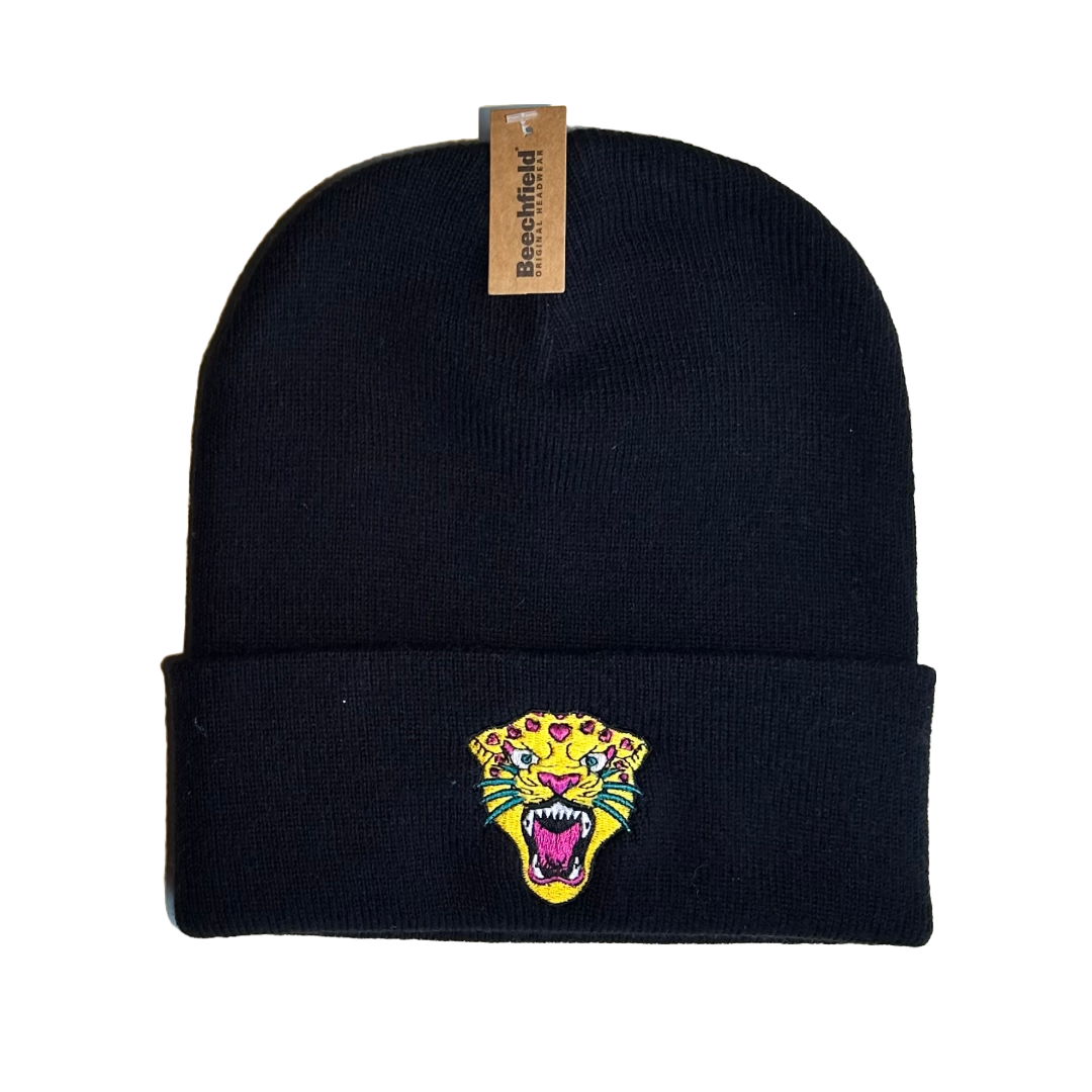 Love Heart Leopard Beanie