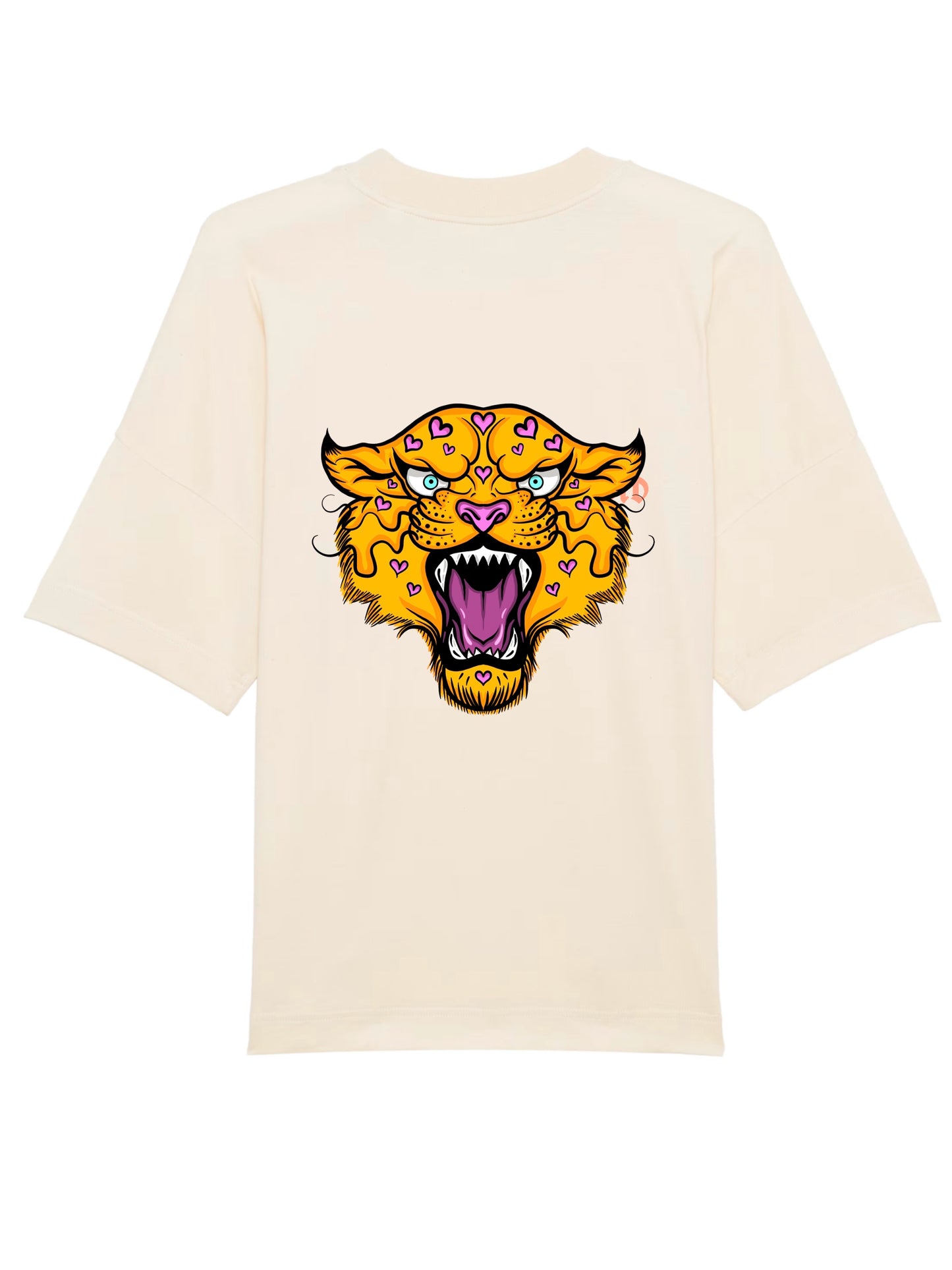 Love Heart Leopard Oversized T-shirt